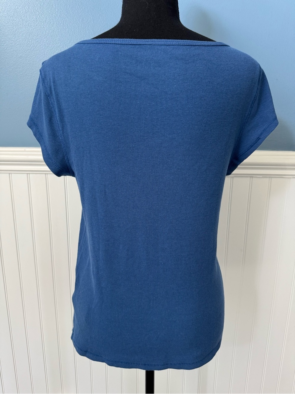 NWT Pilcro Short Sleeve Envelope Tee ~ Large Blue - Picture 3 of 5